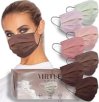 Vista 7 de VIRTUE CODE Balance Mascarillas Faciales - Mascarillas Desechables Cómodas de 3 Capas Suave