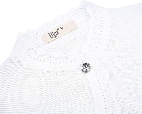 Miniatura 6 de Lilax - Bolero de punto para niñas pequeñas, manga larga con cierre de botones