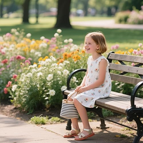 Miniatura 2 de GINFIVE Sandalias para niñas pequeñas, sandalias para niñas y niños pequeños