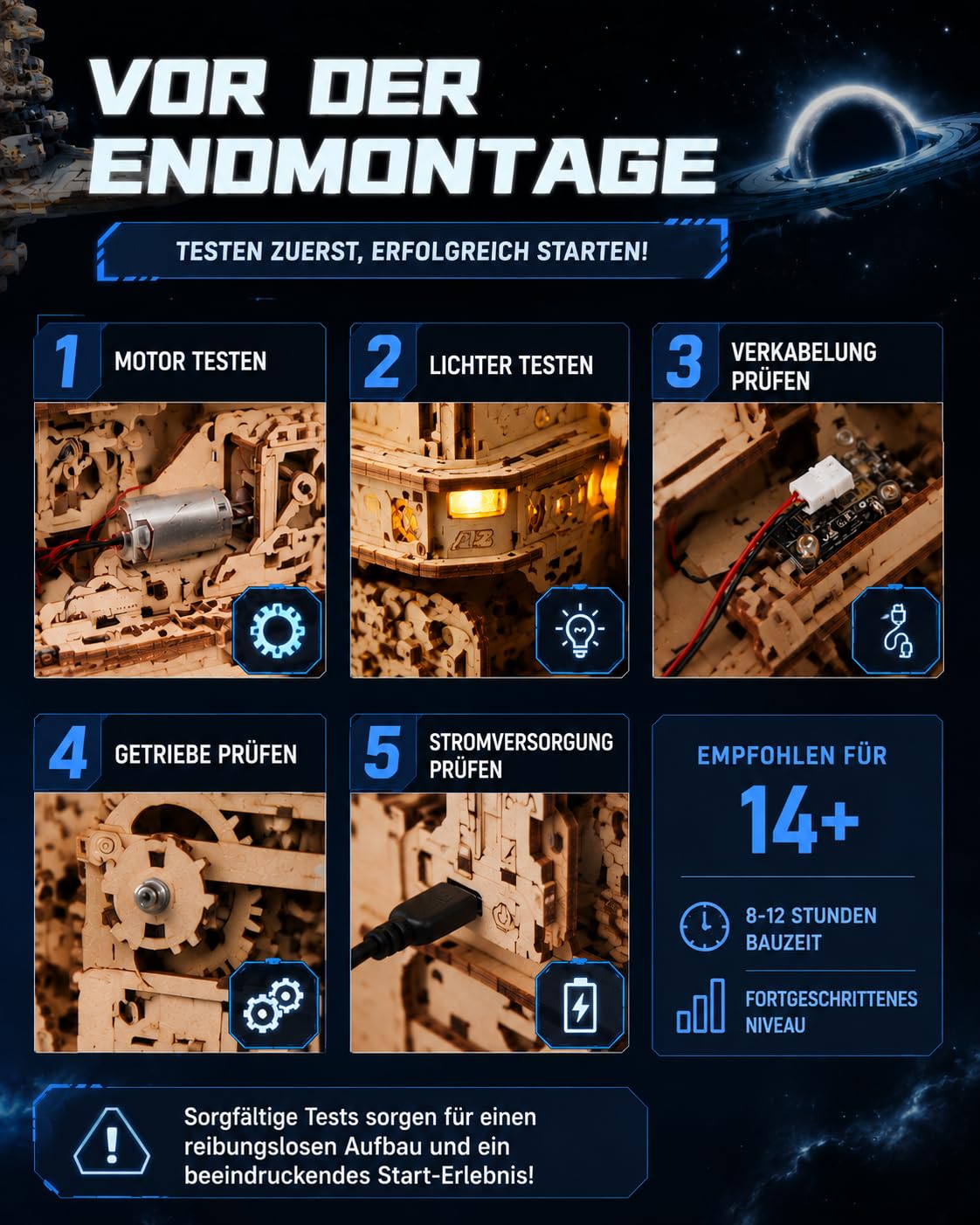 ROKR 3D Holzpuzzle Erwachsene Raumfähren Modellbausatz STEM Geschenkidee für Männer (Space Shuttle LKA02)
