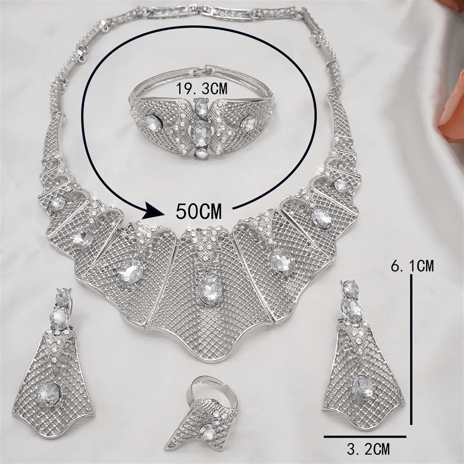 Anhänger Ohrringe Brautschmuck Set Hochzeit Goldschmuck Sets für Frauen Große rote Stein Halskette Ohrringe Schmuck Geschenke