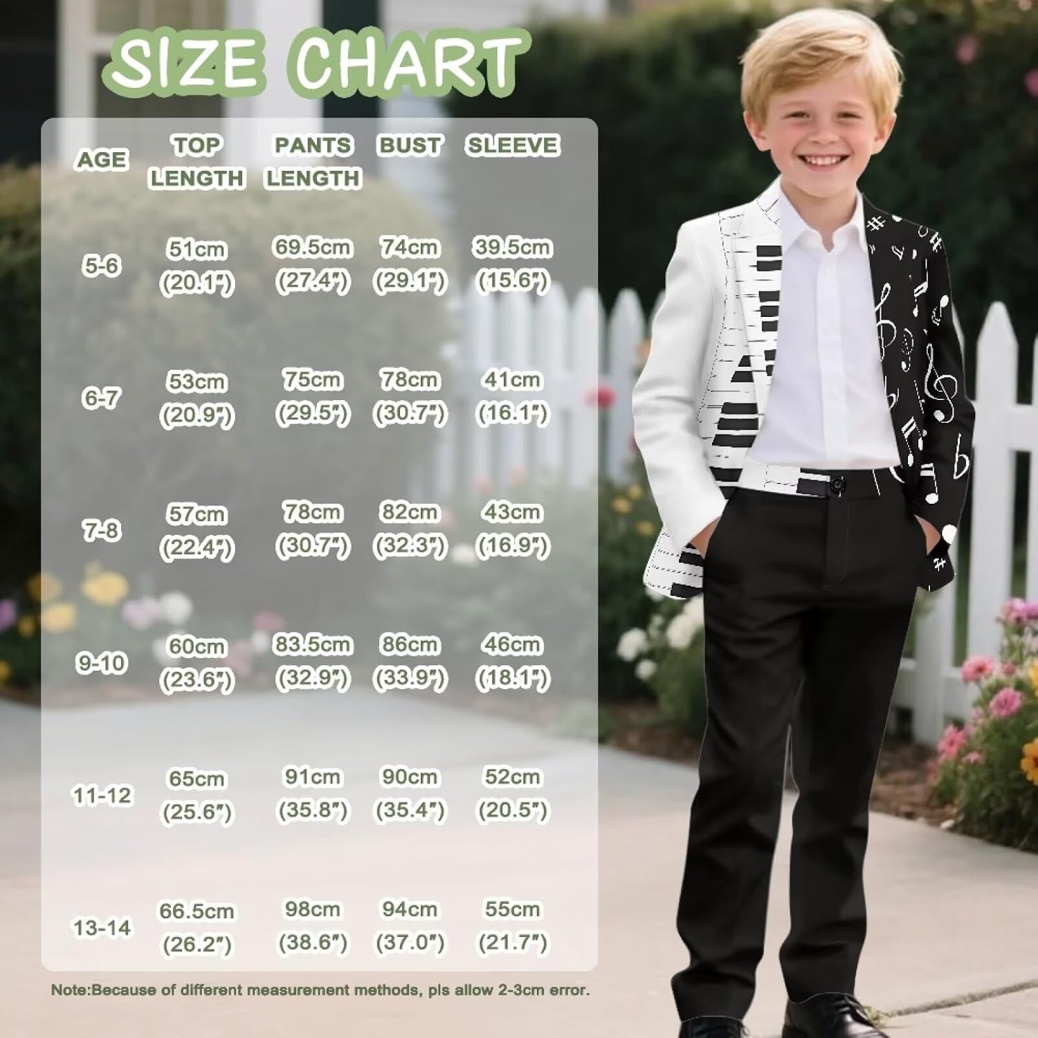 Kids Suit Set 2Pcs Suit Set for Boys Kids Suit Jacket & Trousers with Elastic Waistband Theme Prom Party Wear