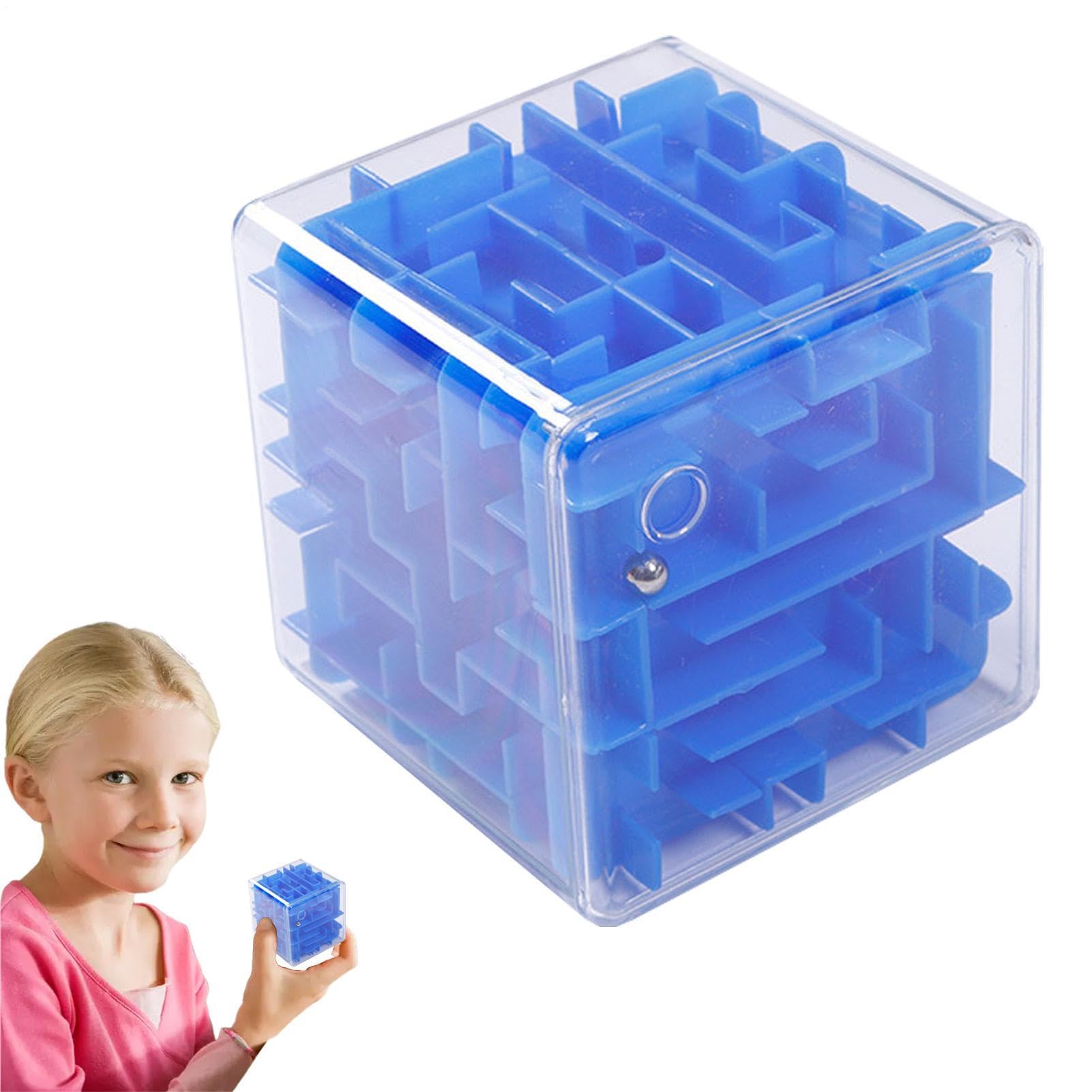 Bola Laberinto Cúbico 3D – Juguete Rompecabezas Dimensional De 6x6x6 Cm, Desarrolla Coordinación Y Concentración, Ideal Para Viajes Y Regalos