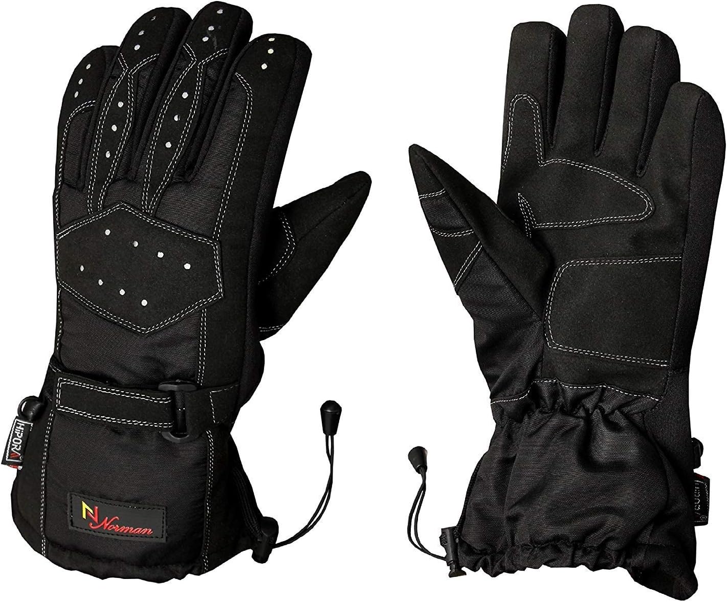 SHYNE Black Tracker Textile Waterproof Thermal Winter Motorcycle Motorbike Gloves