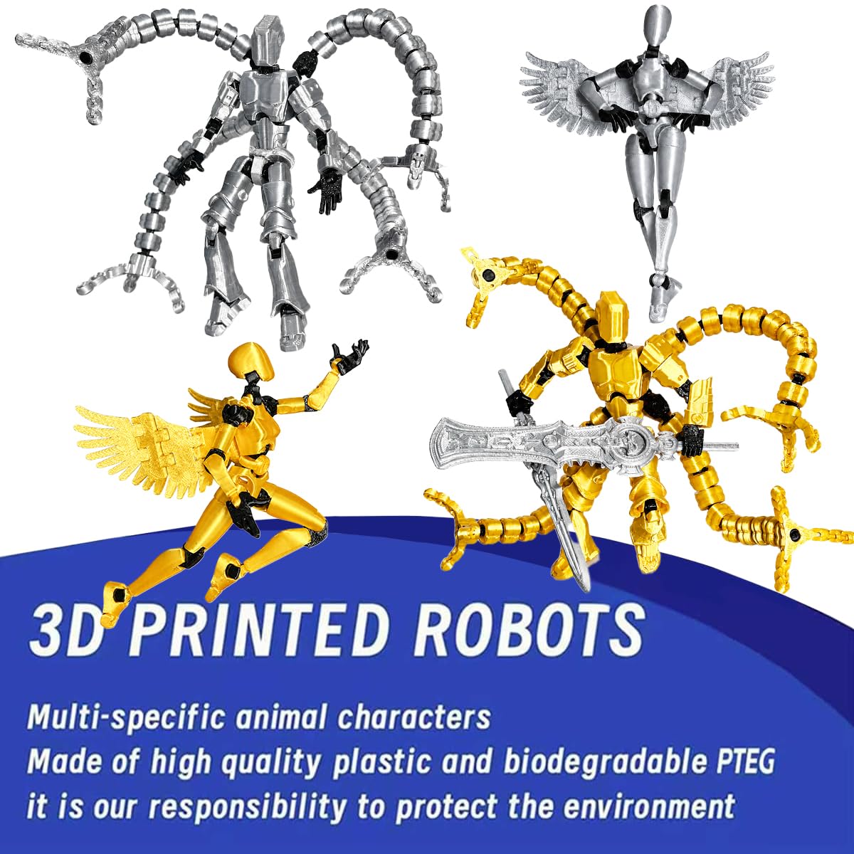 Amazon.com: PEKOIU T13 3D Action Figure Set (Assembly Completed