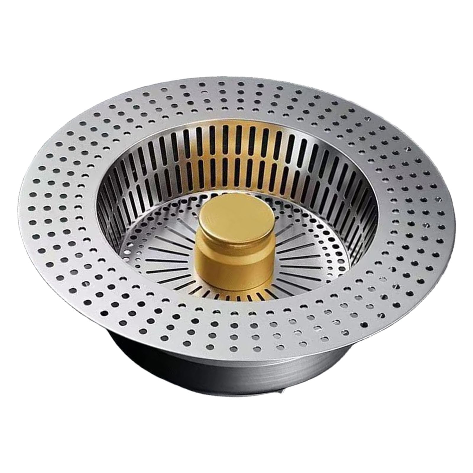 Anticlogging Drain Filter Sink Plug Wash Basins Sink Drains Stoppers Push Type Bounce Cores Drain Strainer Enduring Kitchen Drainers for Kitchen Bathroom Stoppers Strainer