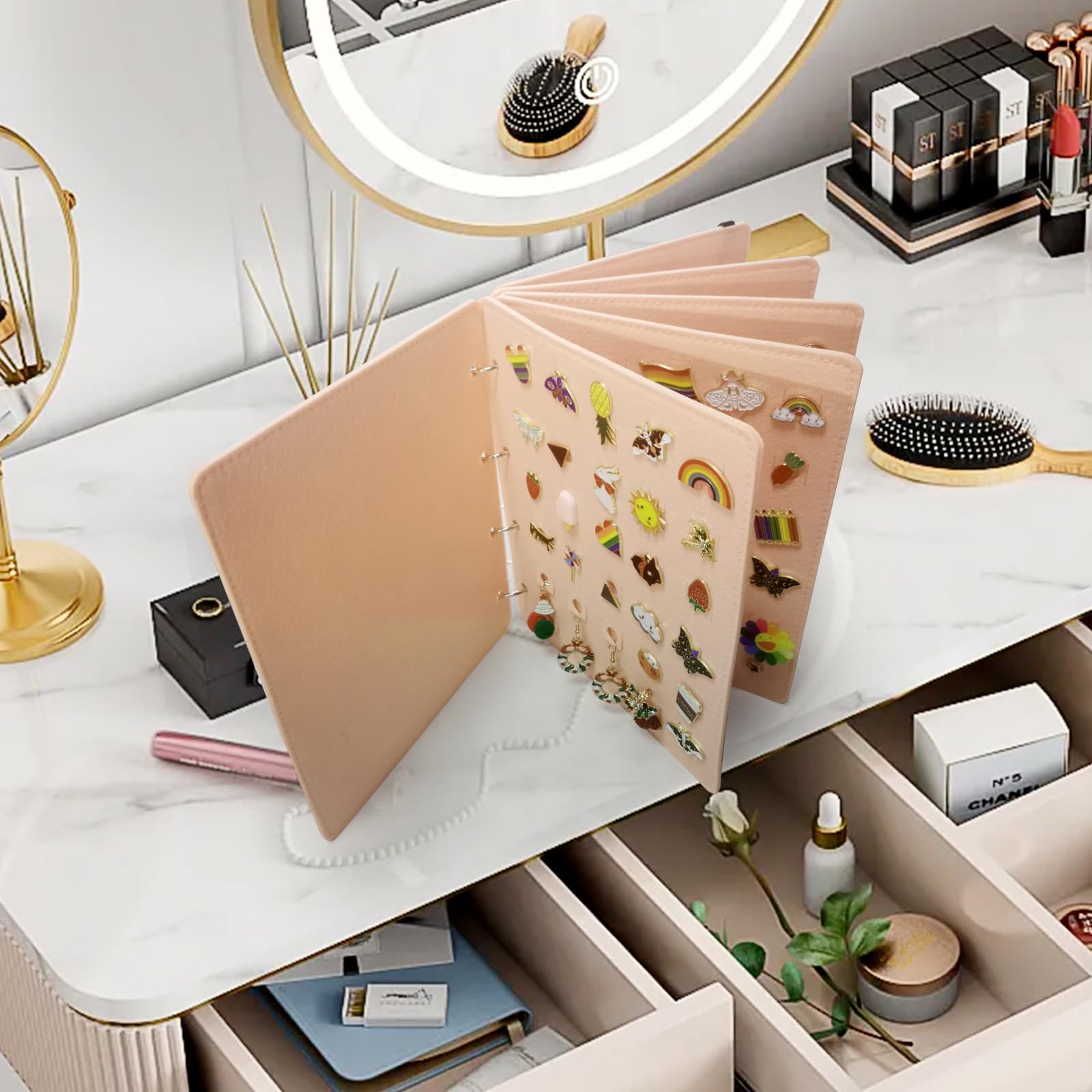 Lolalet Hangende oorbelhouder organizer met 20 haken voor vrouwen, oorbel organizer muur oorbellen hanger doorboorde oorbel opslag, vilten oorknopjes display, 608 gaten voor oorbellen - zwart, 1 pak Lolalet Hangende oorbelhouder organizer met 20 haken voor vrouwen, oorbel organizer muur oorbellen hanger doorboorde oorbel opslag, vilten oorknopjes display, 608 gaten voor oorbellen - zwart, 1 pak