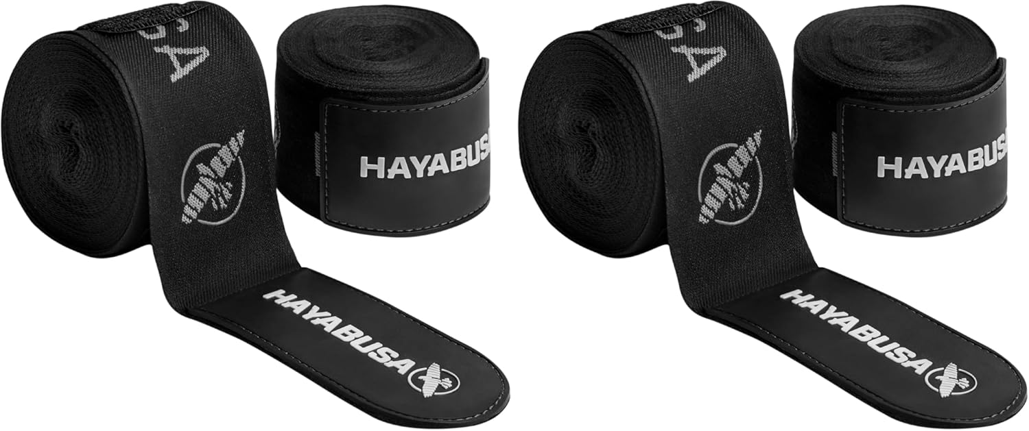 Hayabusa Deluxe Boxing Hand Wraps for Men and Women MMA, Kickboxing and Muay Thai - 4 Colors, 180 inches