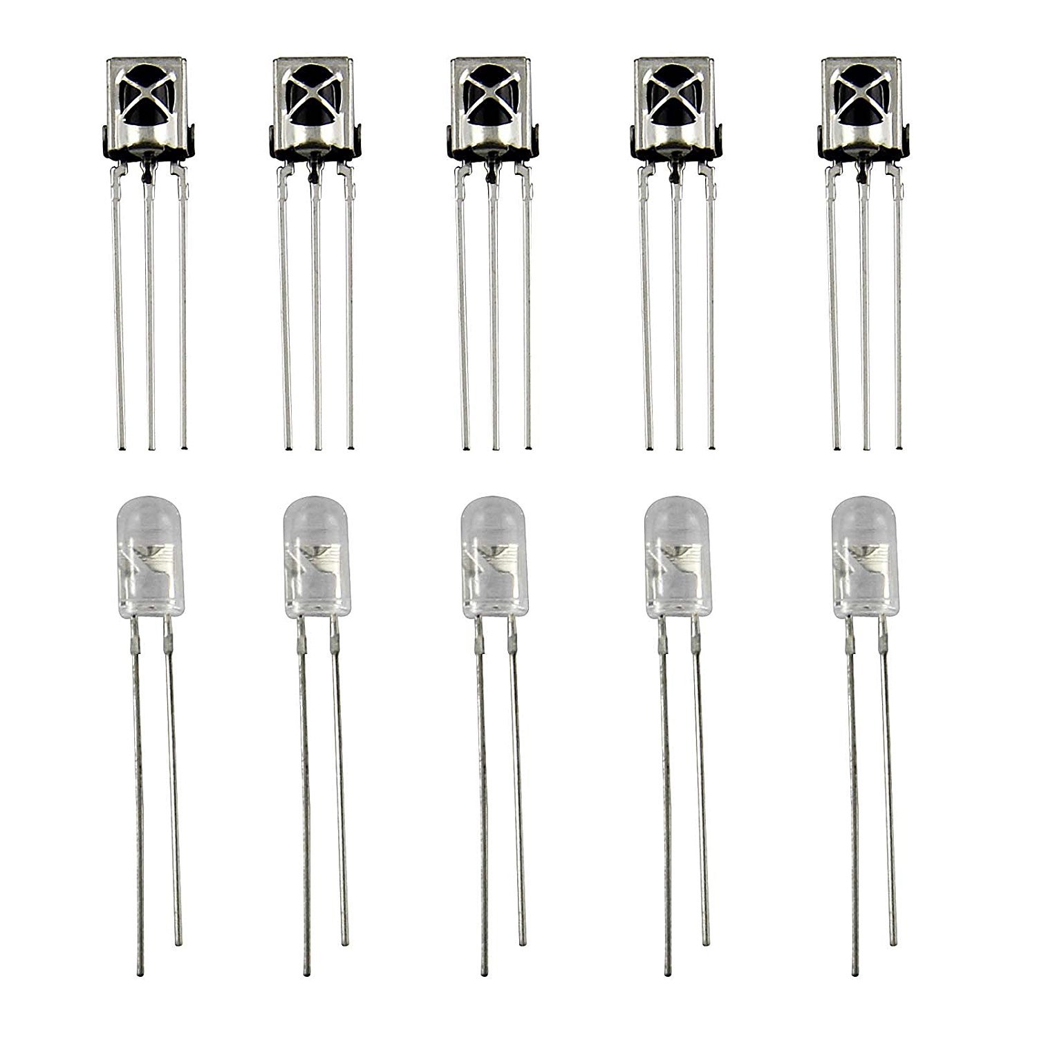 5 paia di diodi a infrarossi a LED, emissione e ricezione
