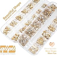 Vista 32 de 4 Boxes Emerald Green Rhinestones Glitters 24 Shapes K9 Glass Gems Stones Flatback Round Diamonds Crystals Nail Art Charms Supplies for Nails Faces