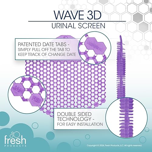 Miniatura 11 de Fresh Products Wave 3D, prácticamente elimina las salpicaduras de orina, uso de 30 días, fácil instalación, bacterias beneficiosas, fragancia