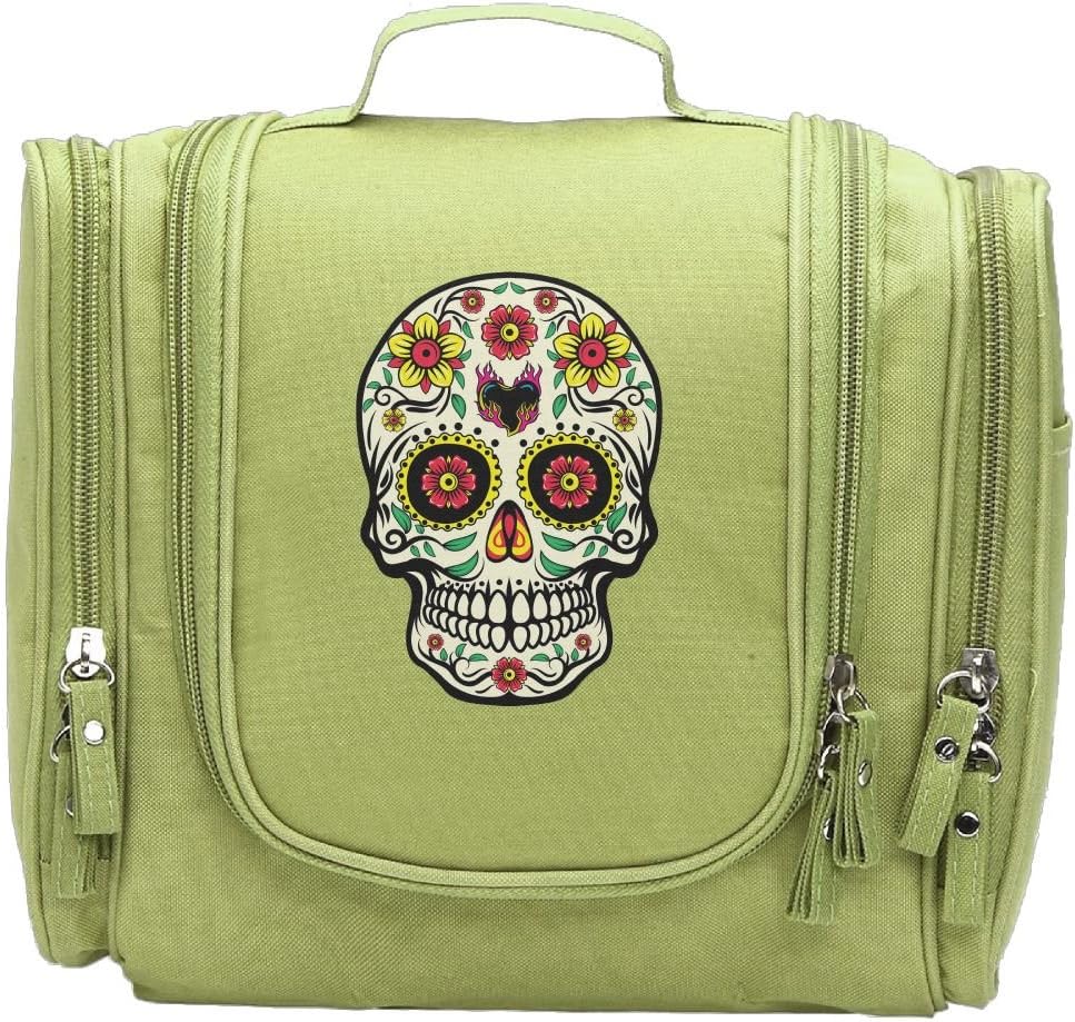 HRhzb Colour Sugar Skull Multifunction Cosmetic Bag&Case Portable Makeup Pouch Waterproof Travel Handbag Organizer Toiletry Bag For Men And Women