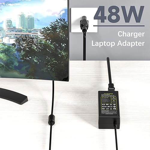 Miniatura 2 de Adaptador de corriente de 19 V y 48 W para monitores LG 24M47H-P, 24MP55HQ, pantallas de 19, 22 y 24 pulgadas y televisores Samsung de 32 pulgadas