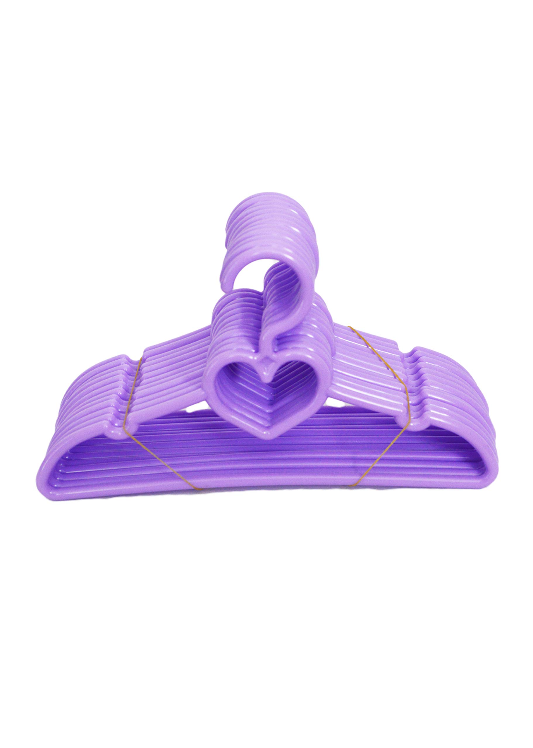 MyBrittany's 12 Lavender Heart Hangers for 18 Inch Girl Doll Clothes - 18 Inch Doll Clothes Hangers
