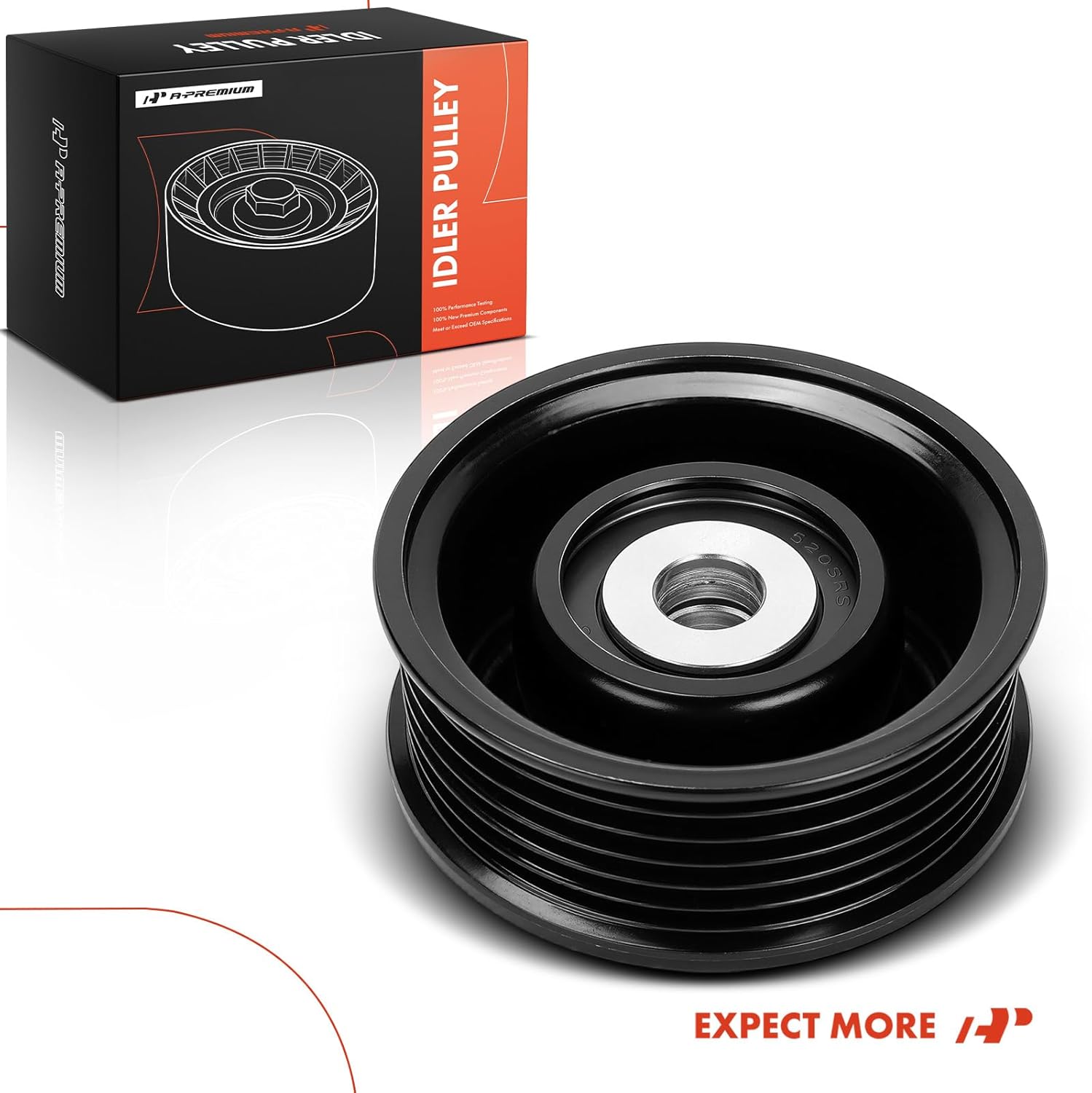 A-Premium Belt Idler Pulley Compatible with Nissan Rogue, Rogue Select & Toyota Tundra, 4Runner, Sequoia, Land Cruiser & Lexus SC430, GS400, GS430, GX470, LS400, LS430, LX470 & Isuzu