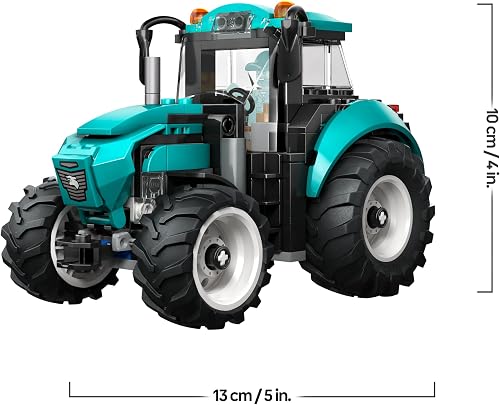 LEGO City Tractor Toy - Farm Vehicle Model Building Kit with a Farmer Minifigure - Birthday Gift Idea for 6+ Year Old Boys and Engineering Fans - 60498 - 8