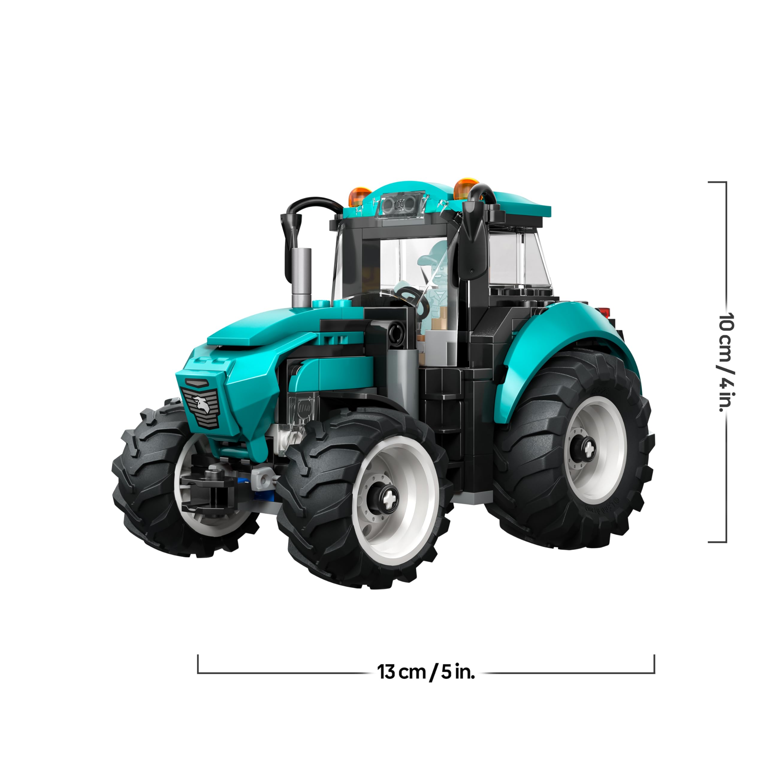 LEGO City Le Tracteur - Jouet de Construction - Maquette de Véhicule de Ferme avec Minifigurine de Fermier - Idée de Cadeau d'anniversaire pour Garçon dès 6 Ans & Fans de Mécanique 60498