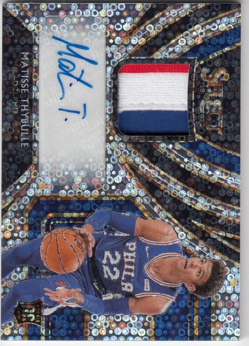 Basketball Trading Card 2019-20 Panini Select Rookie Jersey Autographs #16 Matisse Thybulle EX++ Excellent++ MEM Auto 4/25 76ers