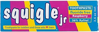 Squigle Jr Toothpaste (for Infants, Toddlers), Travel Toothpaste, Prevents Cavities, Canker Sores, Chapped Lips. Soothes, Protects Dry Mouths. Stops Tooth Sensitivity, No SLS - 1 Pack