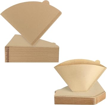 Size 02 Cone Natural Paper Coffee Filters Unbleached 200pcs, Size 04 Cone Natural Paper Coffee Filters Brown 160pcs