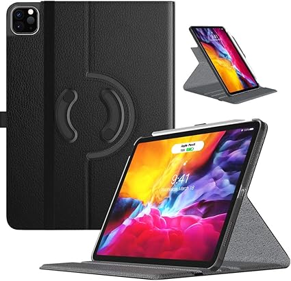 Amazon Ipad Pro 11 ケース Timovo Ipad Pro 11 ケース 第2世代 年発売 11インチ 手帳型 90度回転スタンド Apple Pencil 2 ワイヤレス充電可能 オートスリープ機能 3段階調節可能 Puレザー 固定バンド 耐衝撃 おしゃれ Black Timovo タブレットケース