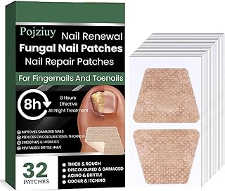 fashion mania Toenail Treatment Extra Strength 32 Pcs Nail Patches 8 Hour Nighttime Renewal Nail Treatment for Toenail Overnight Nail Repair for Damaged and Discolored Nails toe nail fungus treatments