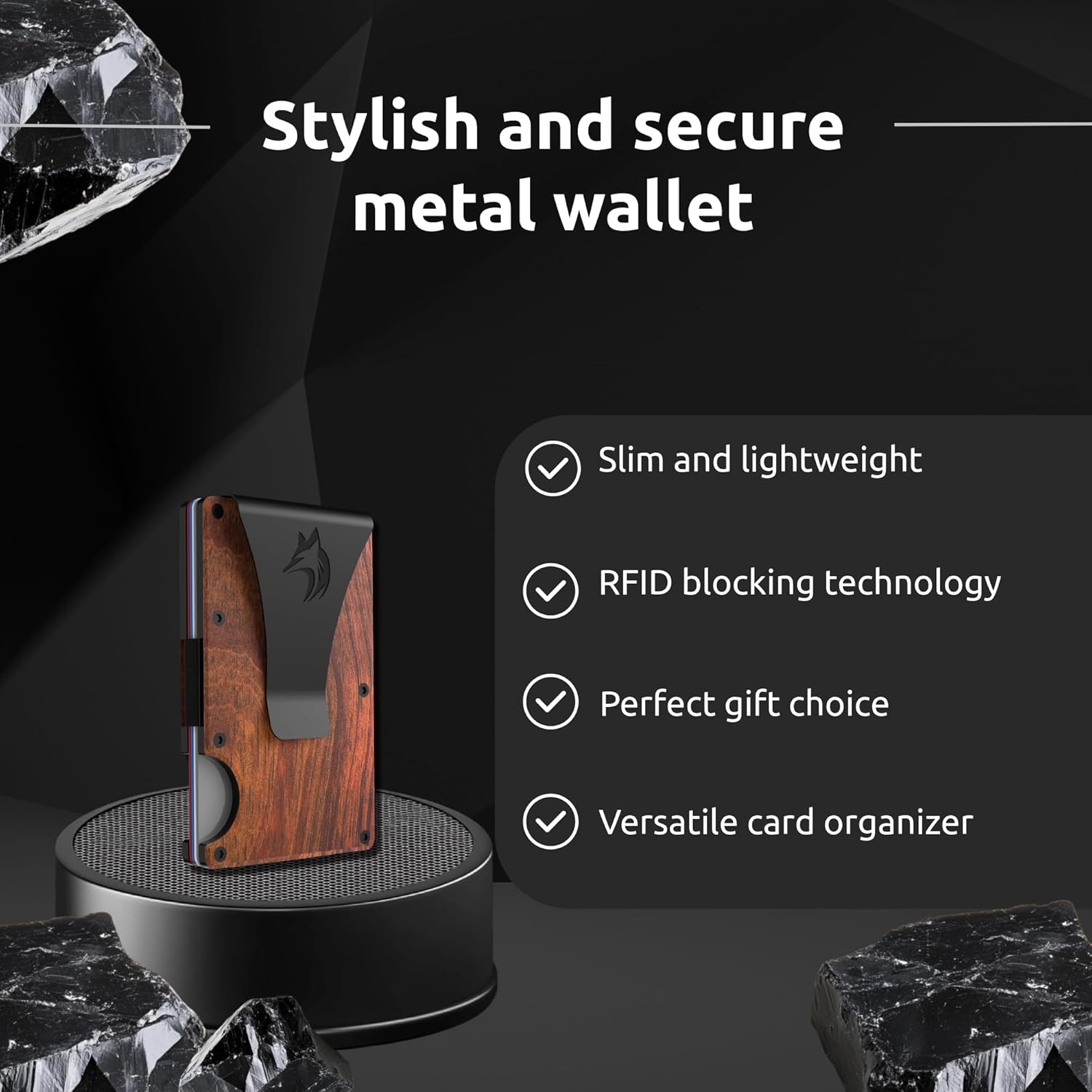 Slim RFID Blocking Wallet For Men - Light Weight, Durable & Compact- Minimalist Wallet With Money Clip (Walnut) - Image 3