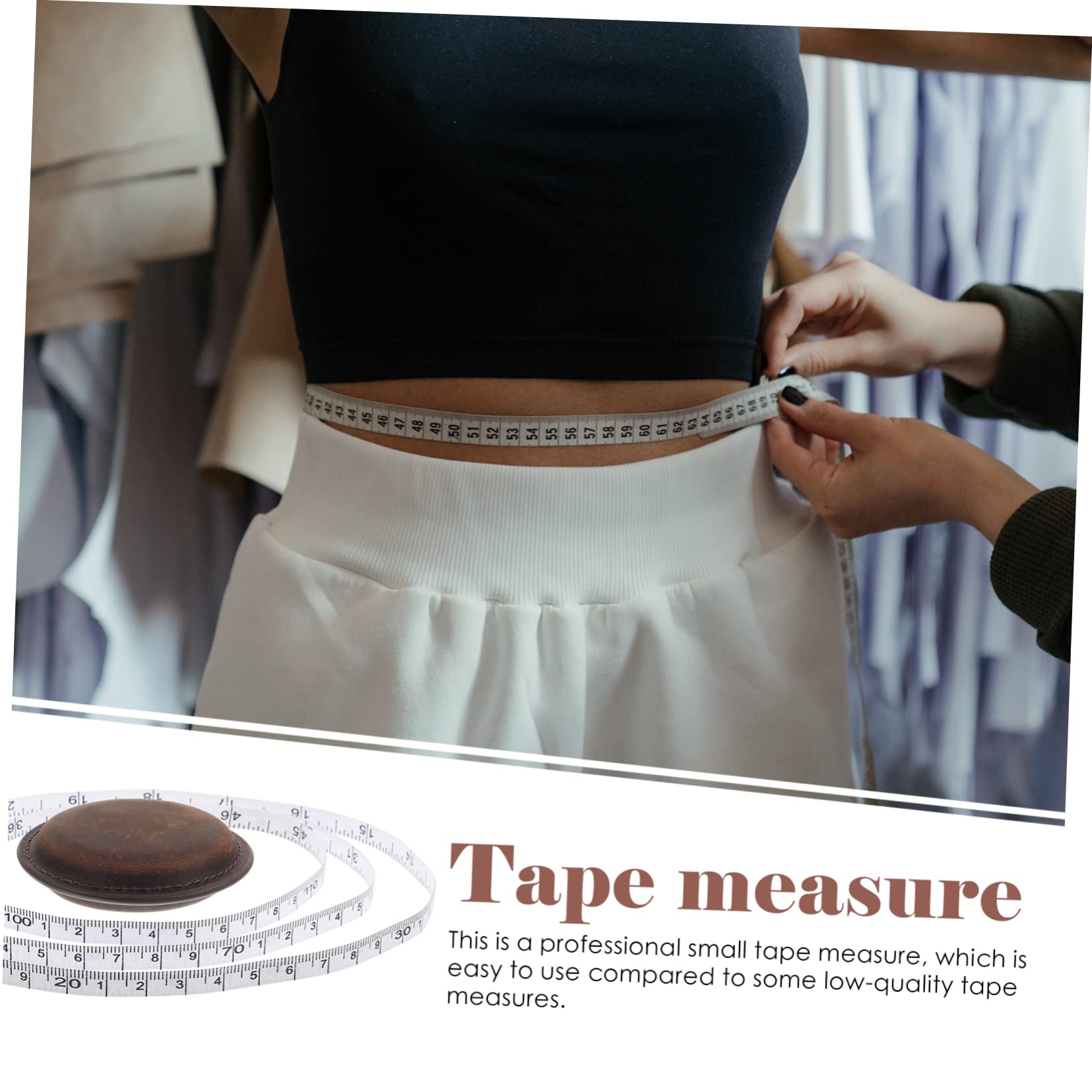 Lurrose 3piezas Cinta Métrica Retráctil Vintage Para Medidas De Cuerpo Cinta Medidora Portátil y Flexible Para Costura y Manualidades