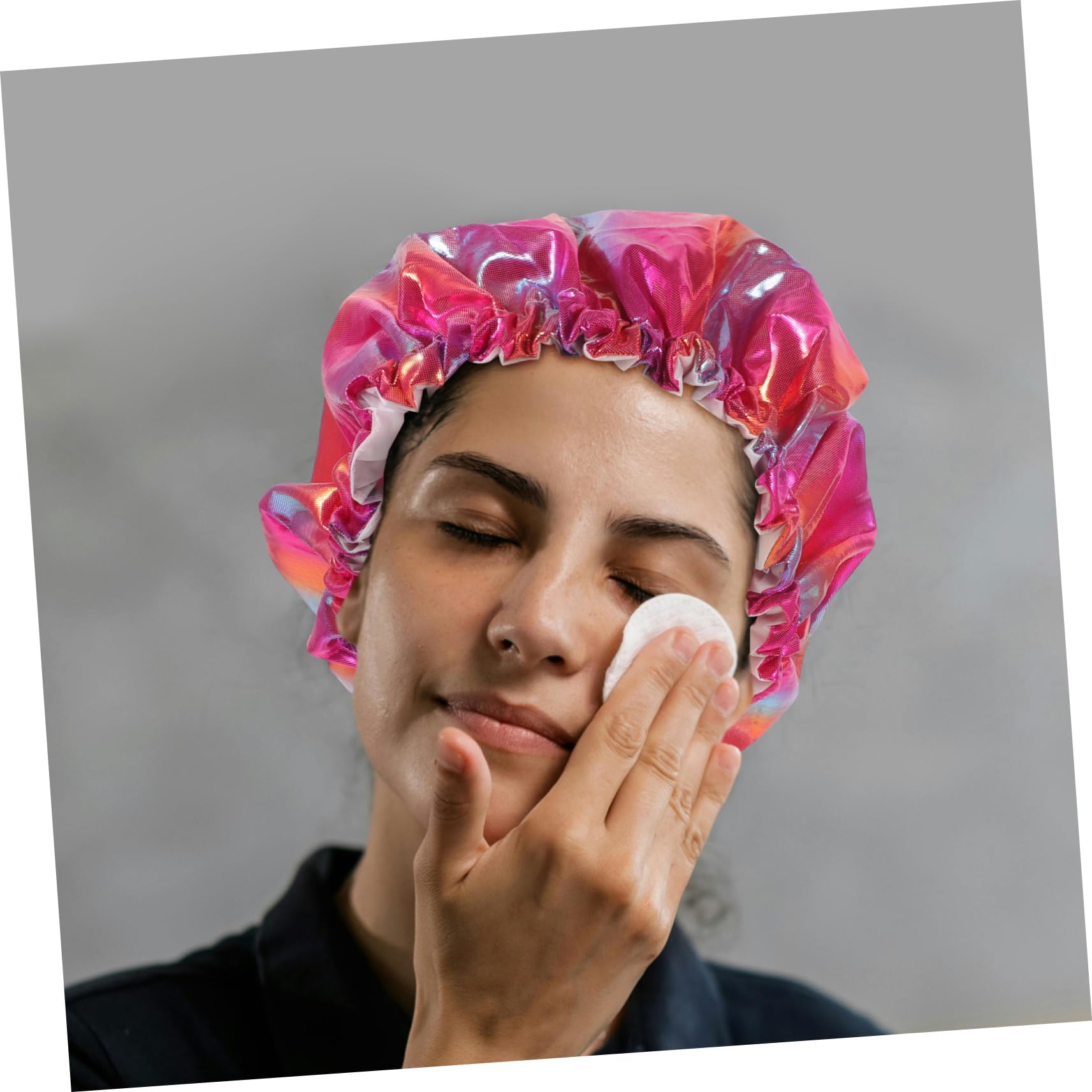 Healeved 5stücke Doppellagige Wasserdichte Duschhaube Für Lange Atmungsaktive Badekappe Elastische Haarhaube Für Damen Und Schützend Und Wiederverwendbar