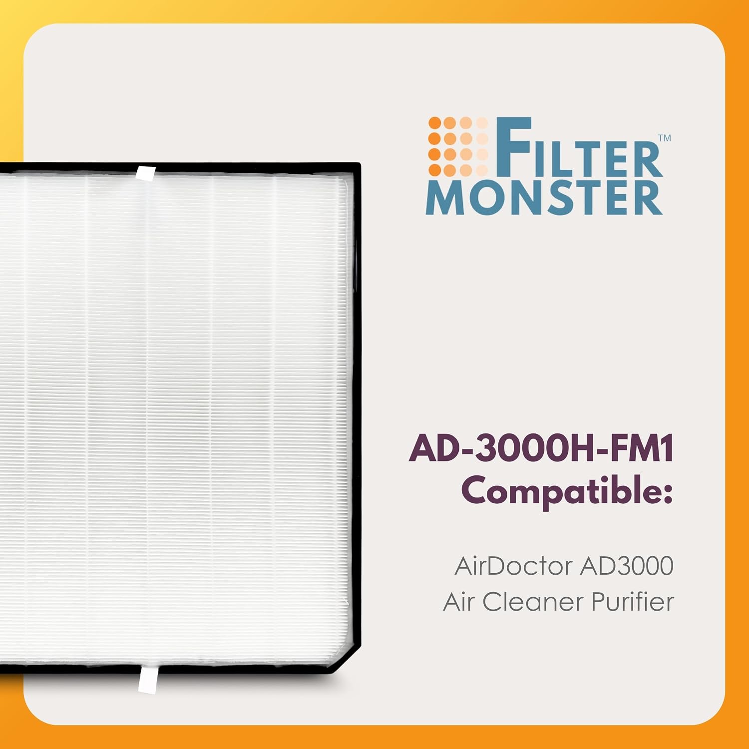 Filter-Monster HEPA Filter Compatible with AirDoctor AD3000 and AD3500