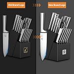 imarku Knife Set, 15 Piece High Carbon Stainless Steel with Block | Japanese High Carbon Stainless Steel, Razor Sharp 15 Degree Edge, Durable Blades, Honing Steel Included for Easy Upkeep