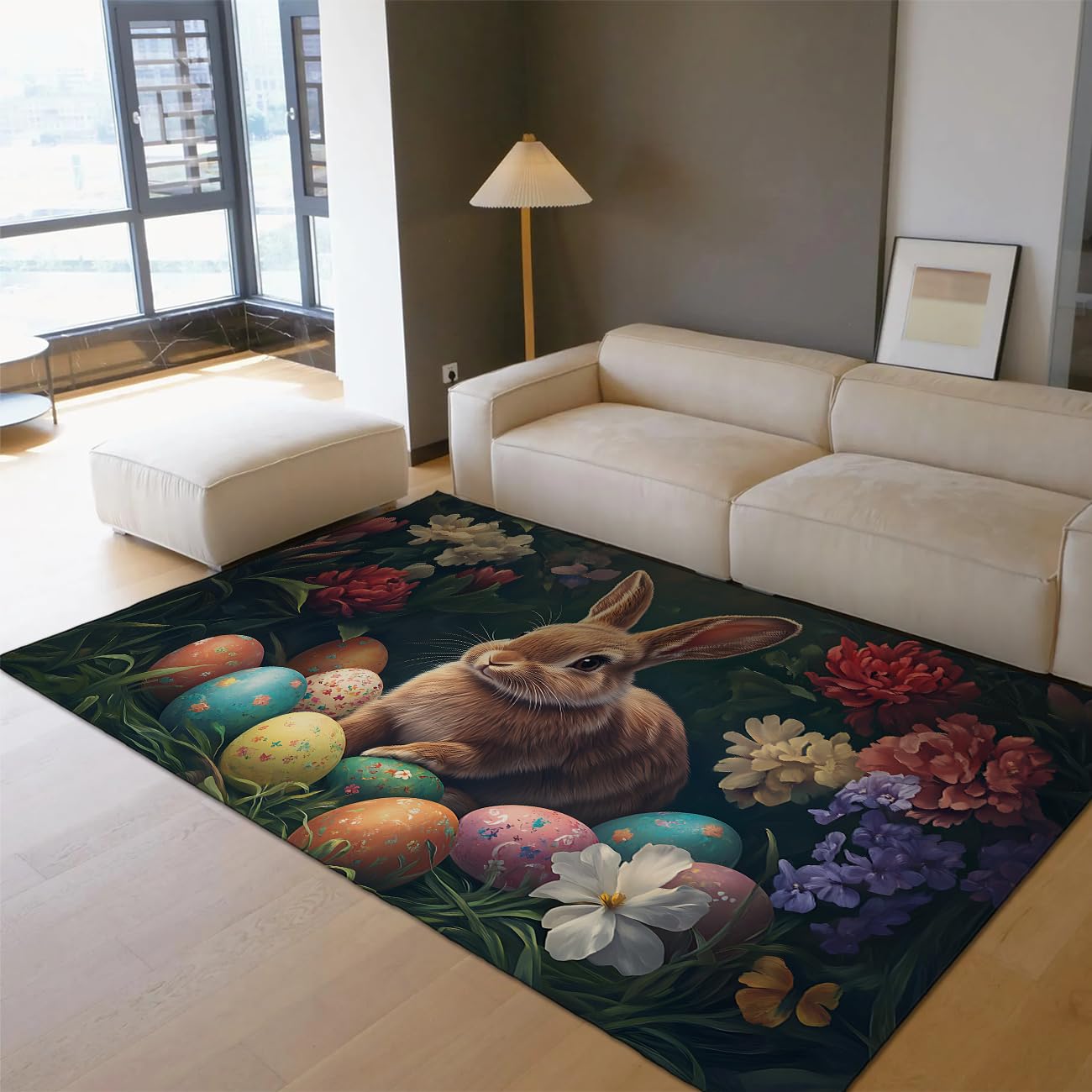 Tapis bohème 90x150cm lavable antidérapant chambre salon cuisine