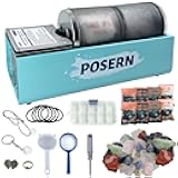 6LBS Rock Tumbler with Double Transparent Drums Great for Seperate Polishing Tasks