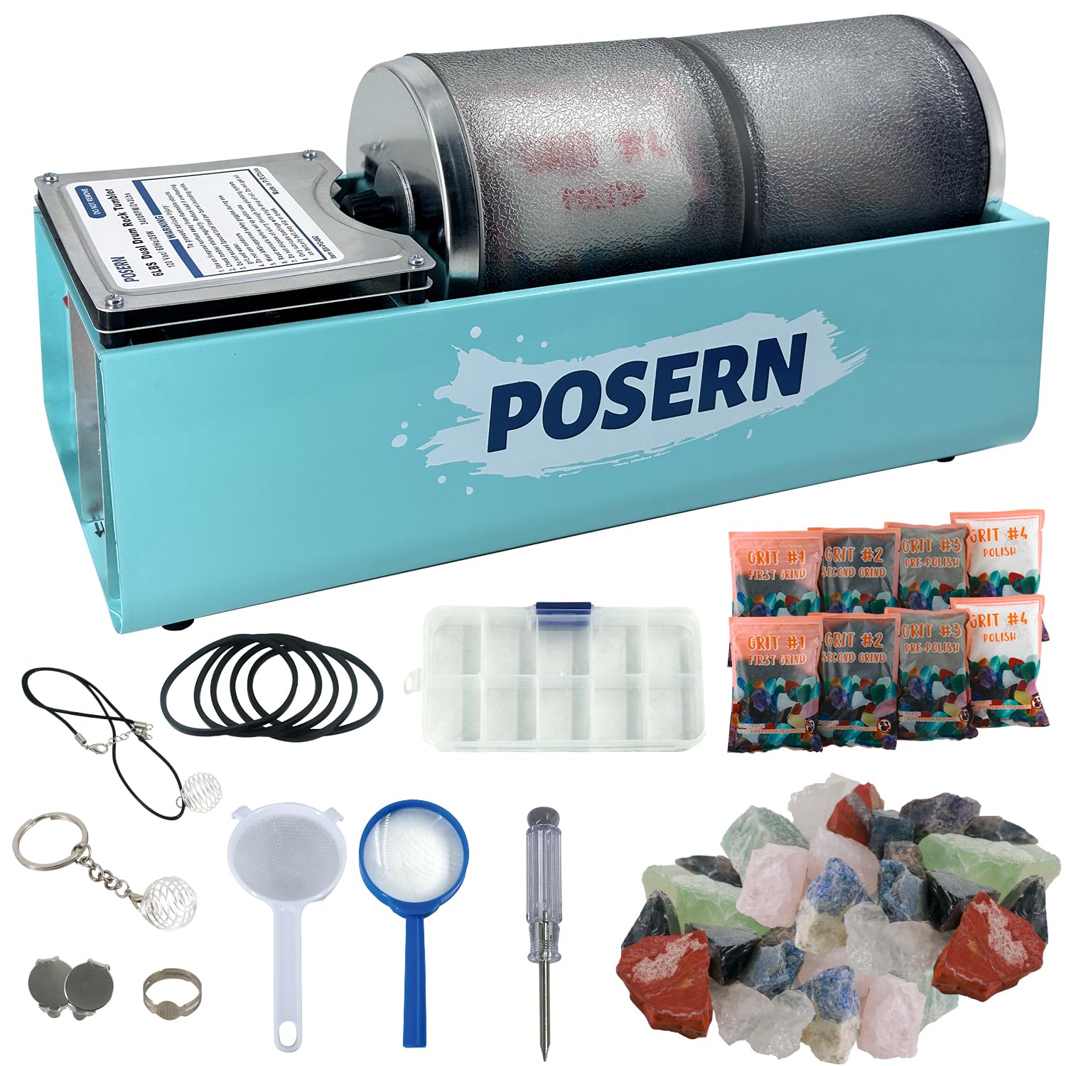 Gobelet rock tambour transparent double pour polissage séparé net