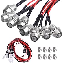 8Leds LED Light Headlights Taillight Kit Accessories for Traxxas Arrma Axial SCX10 Redcat RC4WD HSP Tamiya RC Car Truck Tank Crawler Short Course Drift