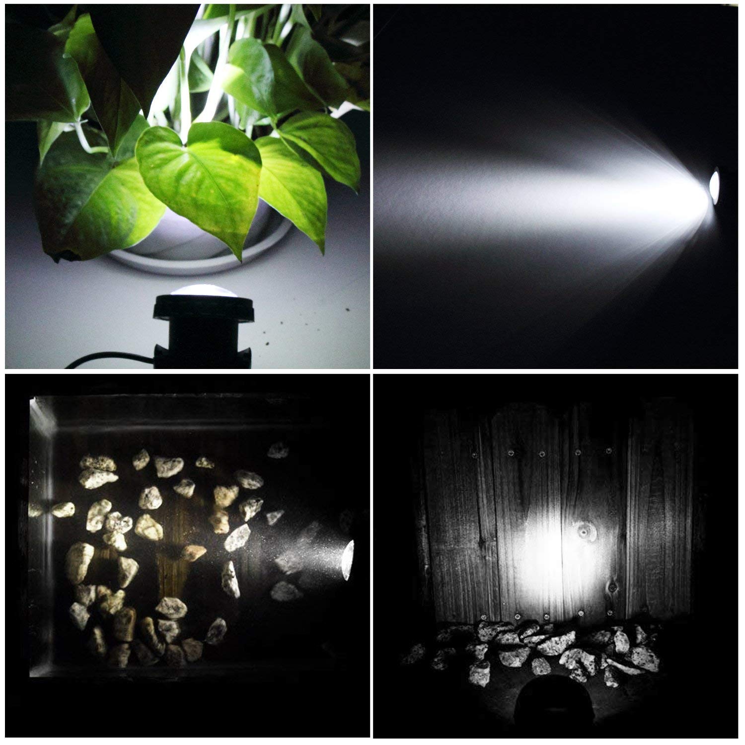 Luce Solare Subacquea per Laghetto,KINGCOO Impermeabili 6LED Lampade Sommergibili Proiettore Faretto Faretto Acquario Luce per Giardino Piscina Cortile Paesaggio Illuminazione Esterna (Bianco)