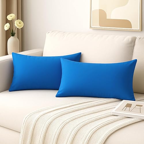 Vista 234 de Thmyo Paquete de 2 fundas de almohada cuadradas decorativas de algodón, fundas de almohada de sublimación en blanco, fundas de cojín blancas