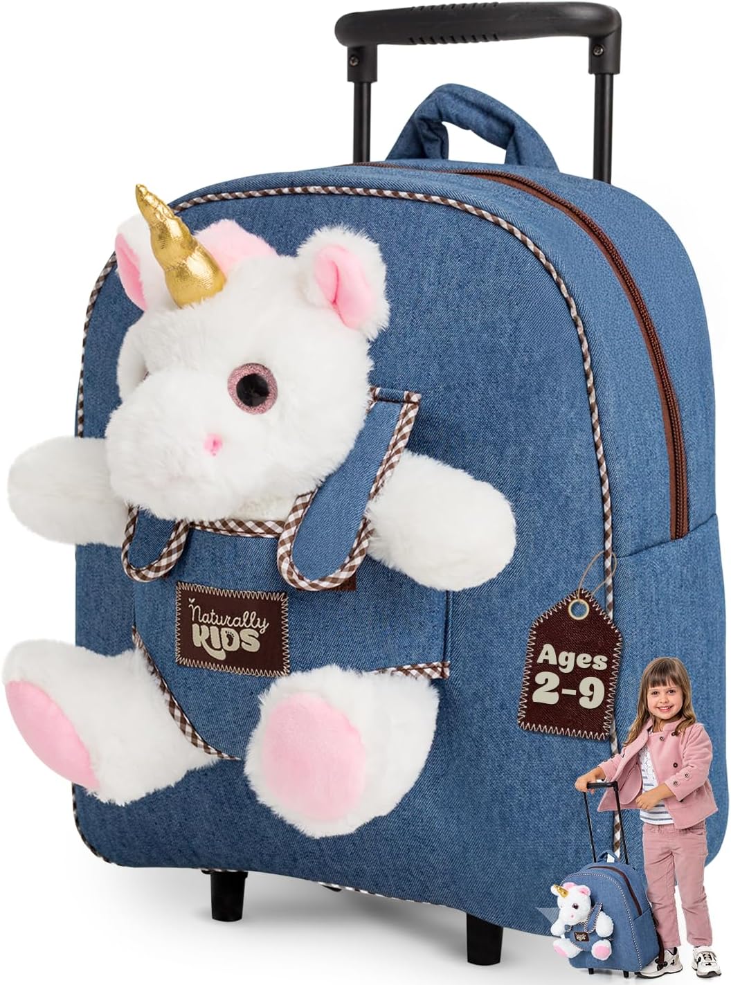 Naturally KIDS Stuffed Animal Plush Toys w Toddler Backpacks