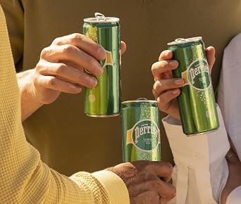 PERRIER Carbonated Water Plain Can 11.2 fl oz 330 ml x 24 Bottles