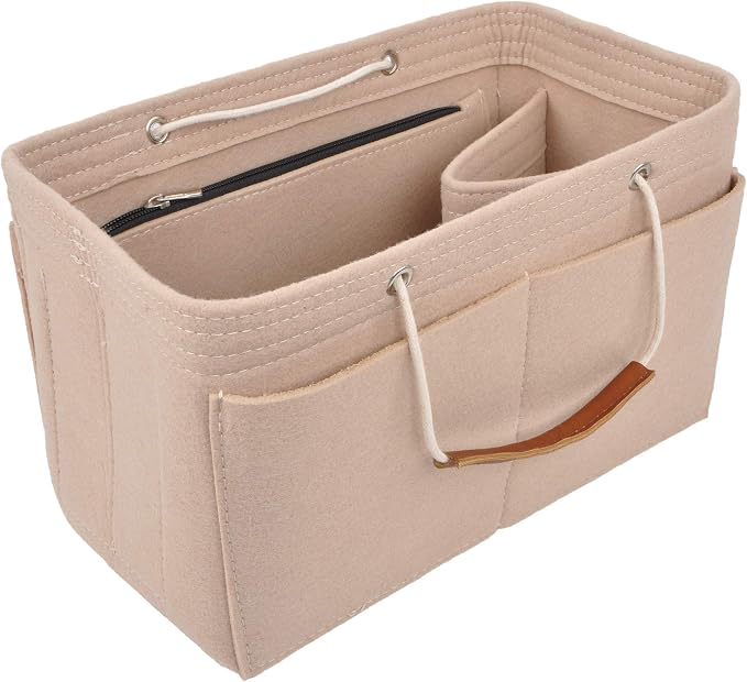 Vercord Felt Tote Purse Organizer Bag Insert for Women Handbags with Handle Beige Large: Buy Online at Best Price in UAE