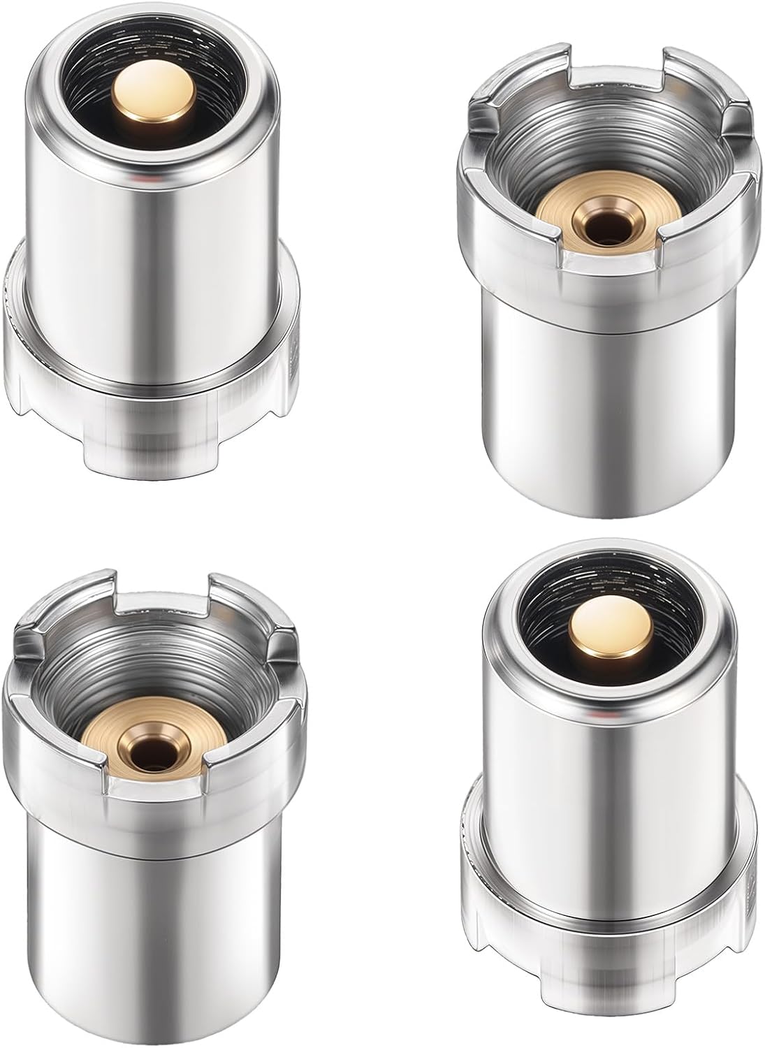 4 Pcs 510 Thread Magnetic Adapter Kit Universal Threaded Screw Converter For Soldering Iron, Metal Connector Adapters Stainless Steel Thread Screw Converter For Circuit Board Repair Tools