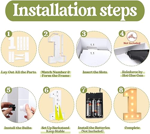 Miniatura 11 de Mixifox Letras V de marquesina de 3 pies, letras grandes iluminadas de 3 pies de alto con luces, letra de bebé grande para baby shower, boda