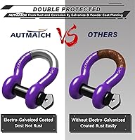 Vista 5 de AUTMATCH - Grilletes de anillo D de 3/4" (2 unidades) - Grillete de clevis con resistencia a la rotura de 41,887 Ib con tornillo de 7/8" y kit