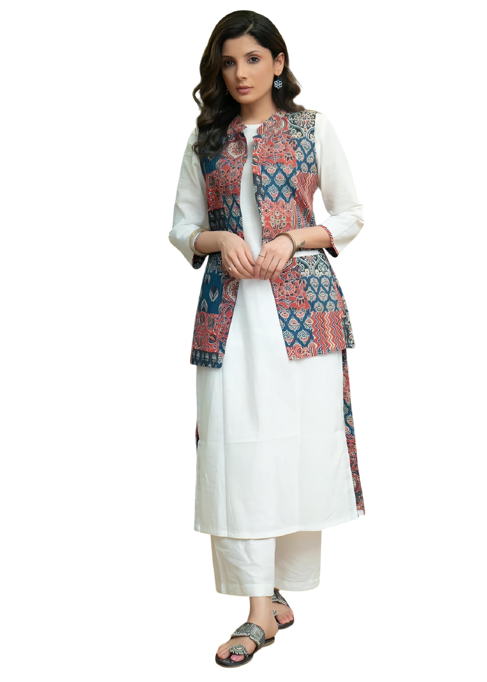 Asmeriyo Women Co-Ord Set || Women Stylish Kurta Set with Jacket (118-A-B)