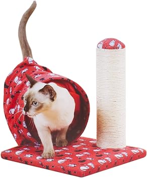 Lexi Home Etna Cat Tunnel with Sratching Post