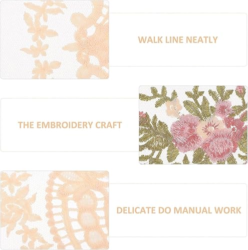 Miniatura 7 de 2 manteles individuales de encaje retro con tapetes, camino de mesa, estilo francés, para boda, cumpleaños, cena, fiesta, decoración del hogar