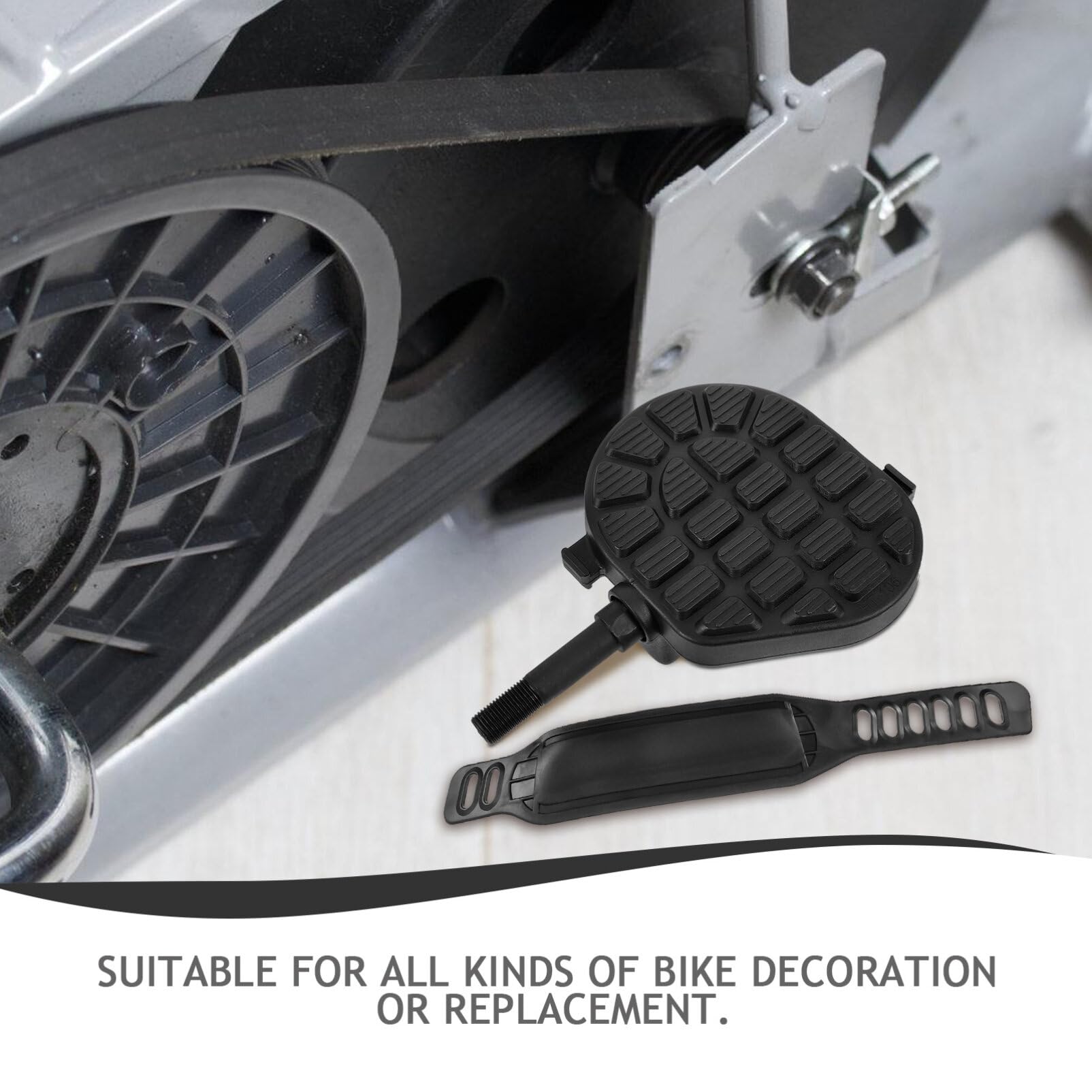 Pedales para Bicicleta de Fitness de Interior con Correas, 1 Juego
