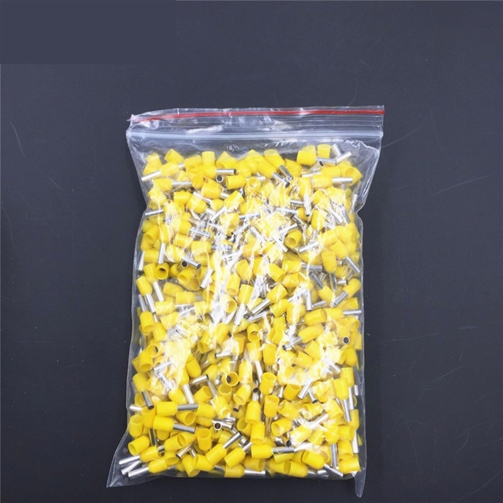 1000 pezzi E1012 Morsetto isolato per tubi 1 mm2 18 AWG cavo cavo isolante Crimp E nero giallo blu rosso verde (colore: rosso)