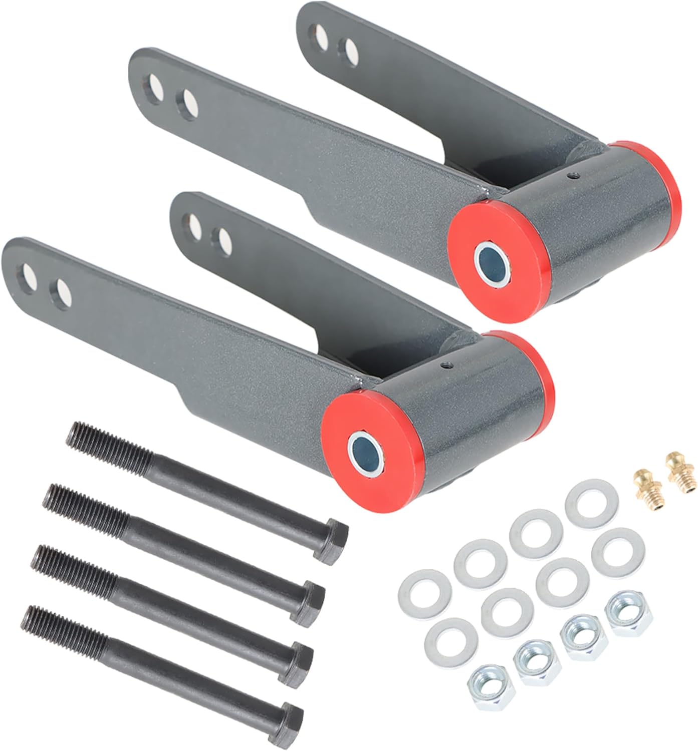 2 Inch Rear Lowering Drop Steel Shackles Kit Replacement for F150 2WD 4WD 2009-2023