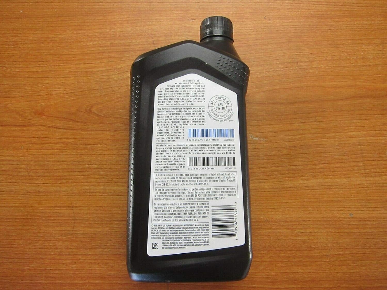 Jeep Grand Cherokee 3.6L 6 Qts. 0W-20 Maxpro+ Synthetic Oil & Filter
